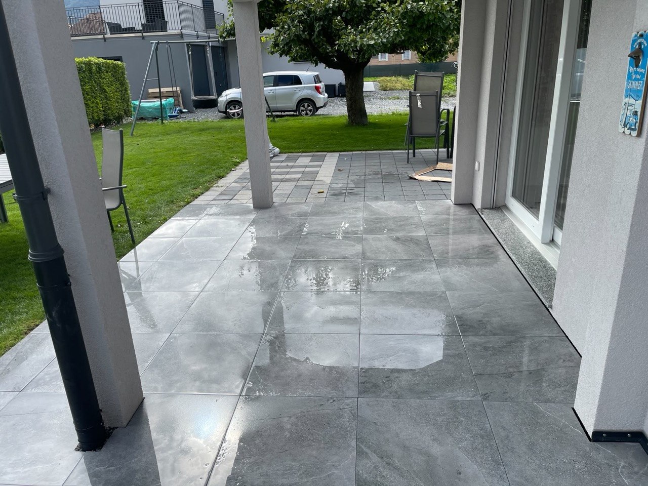 Terrasse carrelage extérieur